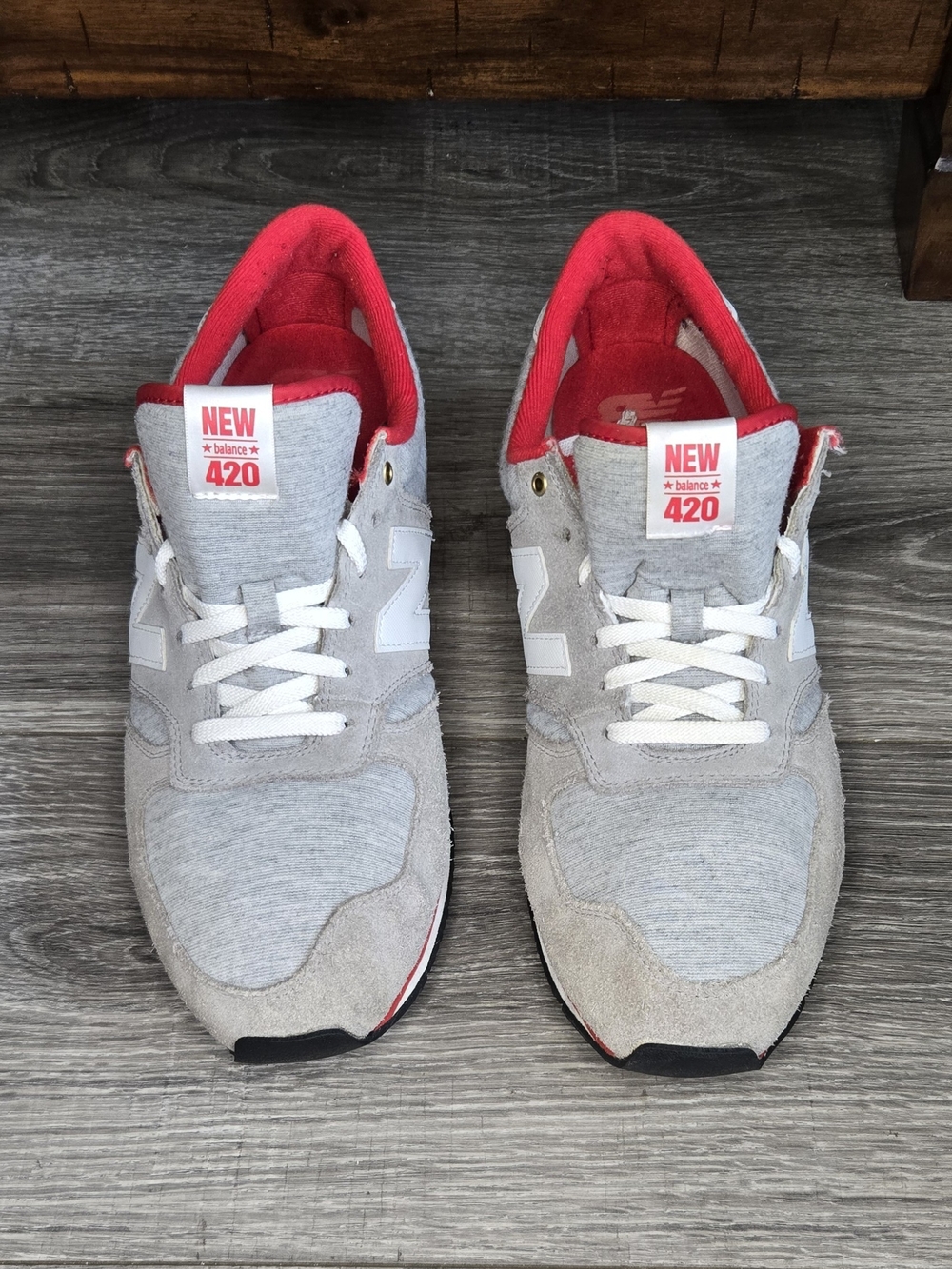New Balance 420 Men Size 12 Gray Red White U420KNO 2013.